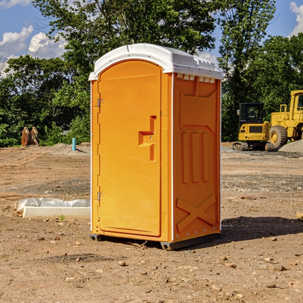 how often are the portable restrooms cleaned and serviced during a rental period in Buffalo County